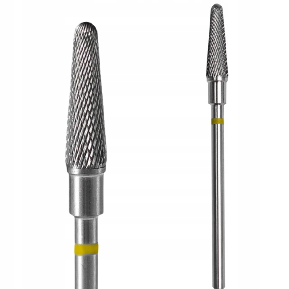 Staleks fréza seříznutá, Karbidový kužel 4 mm, žlutá