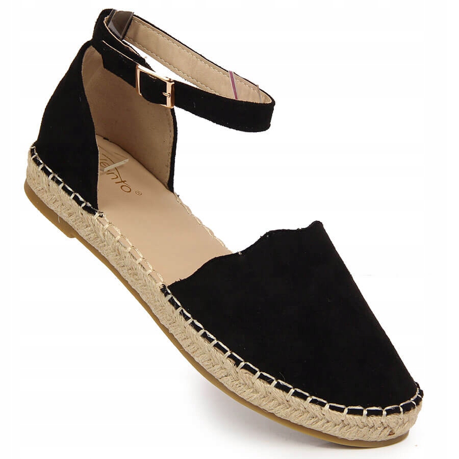 

Sandały damskie zamsz espadryle czarne eVento 40