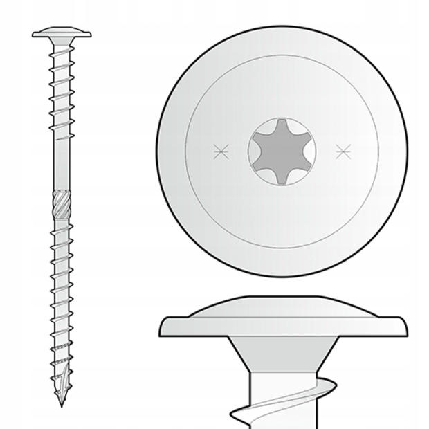 Šroub pro izolaci s talířovou hlavou 8 mm Wkt karton 8x280 (50 ks/balíček)