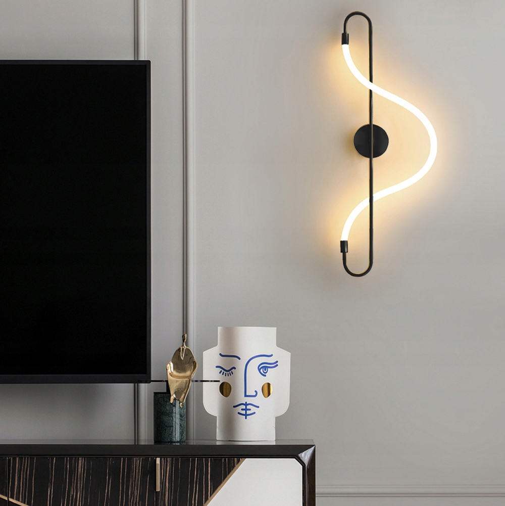 KINKIET LAMPA ŚCIENNA LONG BLACK LINA LED Marka TOOLIGHT
