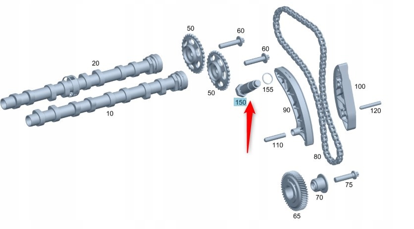 Napínač Rozvodového Řetězu Mercedes A6510500800
