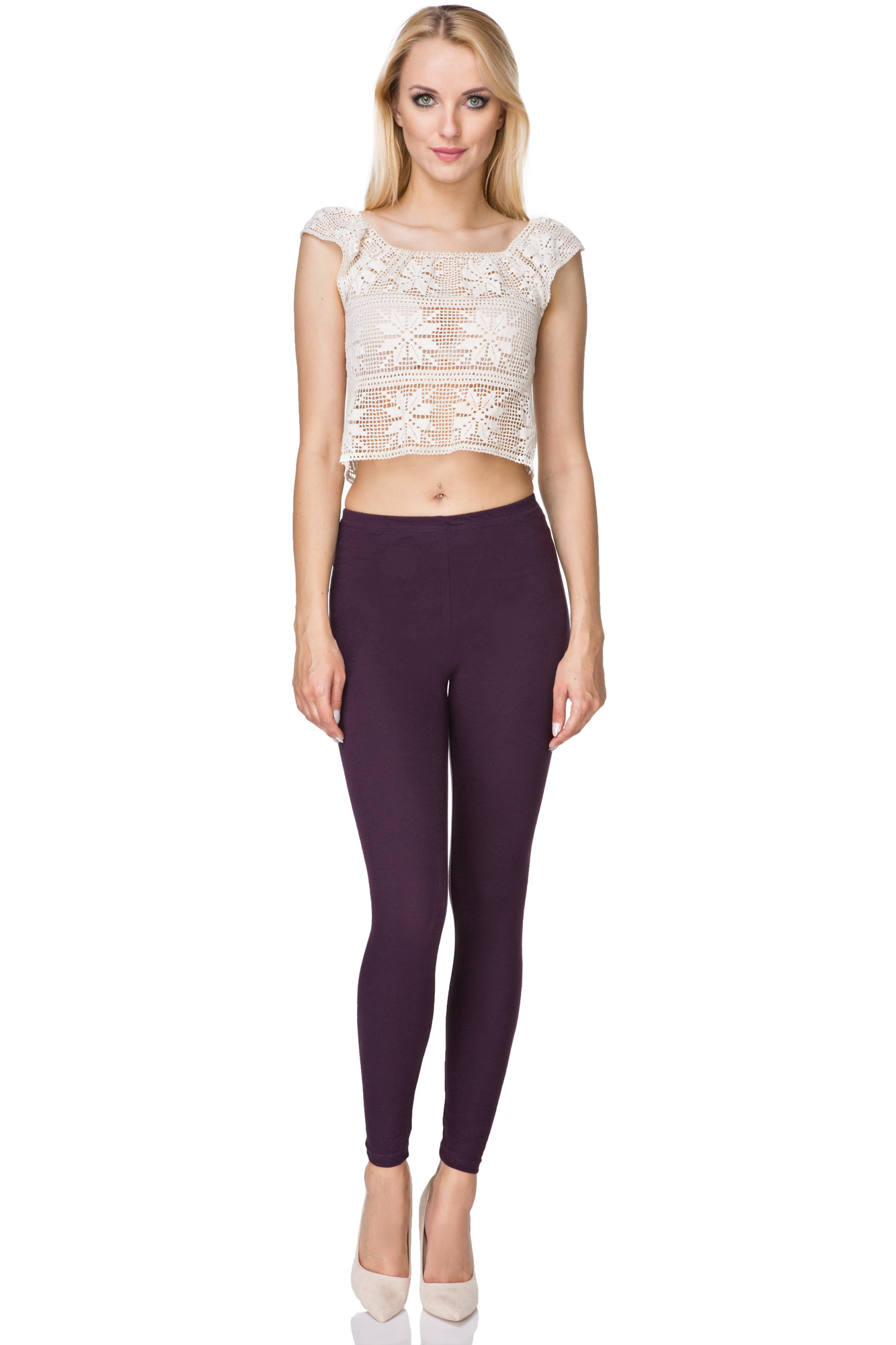 DŁUGIE LEGGINSY BAWEŁNIANE GETRY DAMSKIE FULL 6XL Model FULL