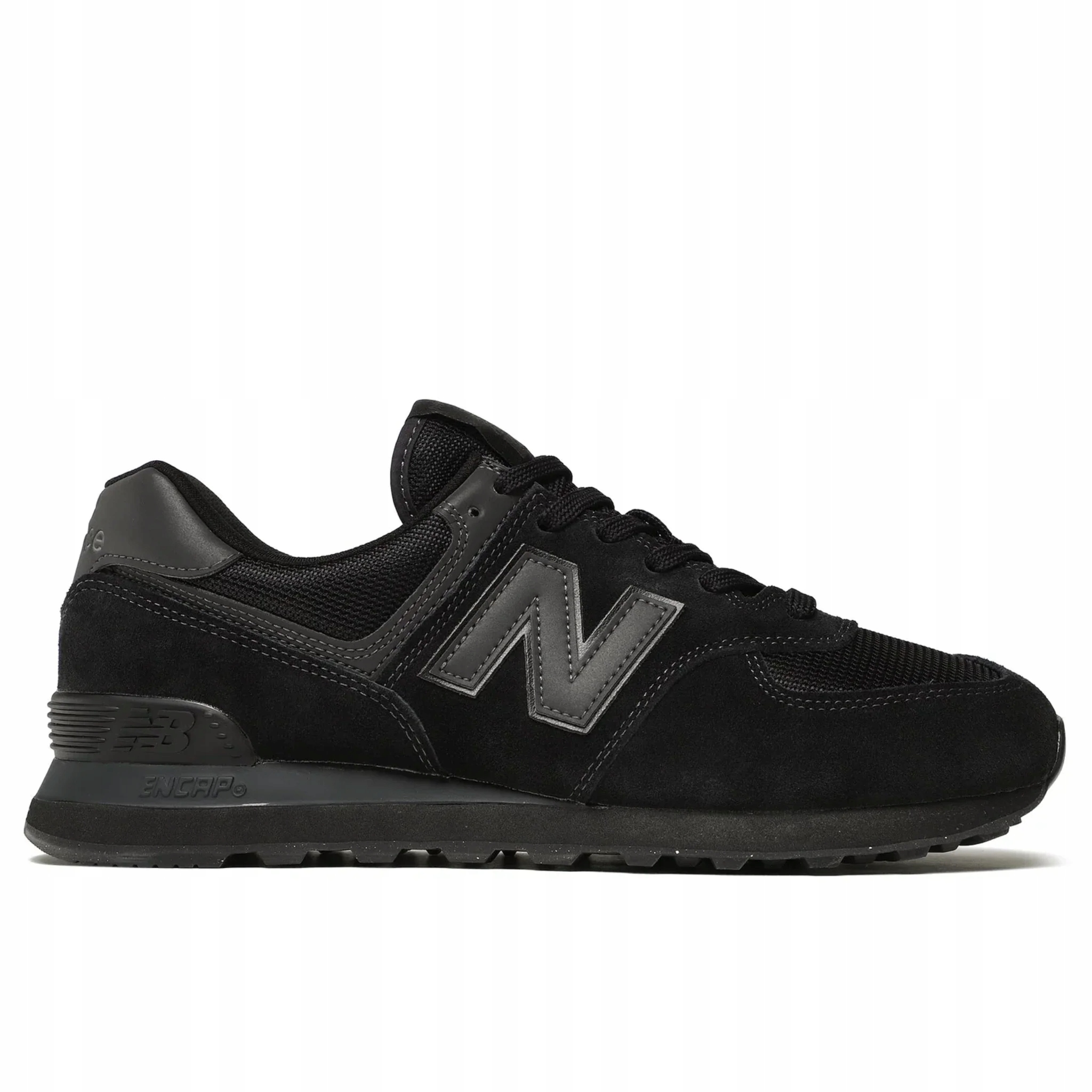 Buty Męskie New Balance 574 Sportowe Zamszowe Czarne ML574EVE 42,5