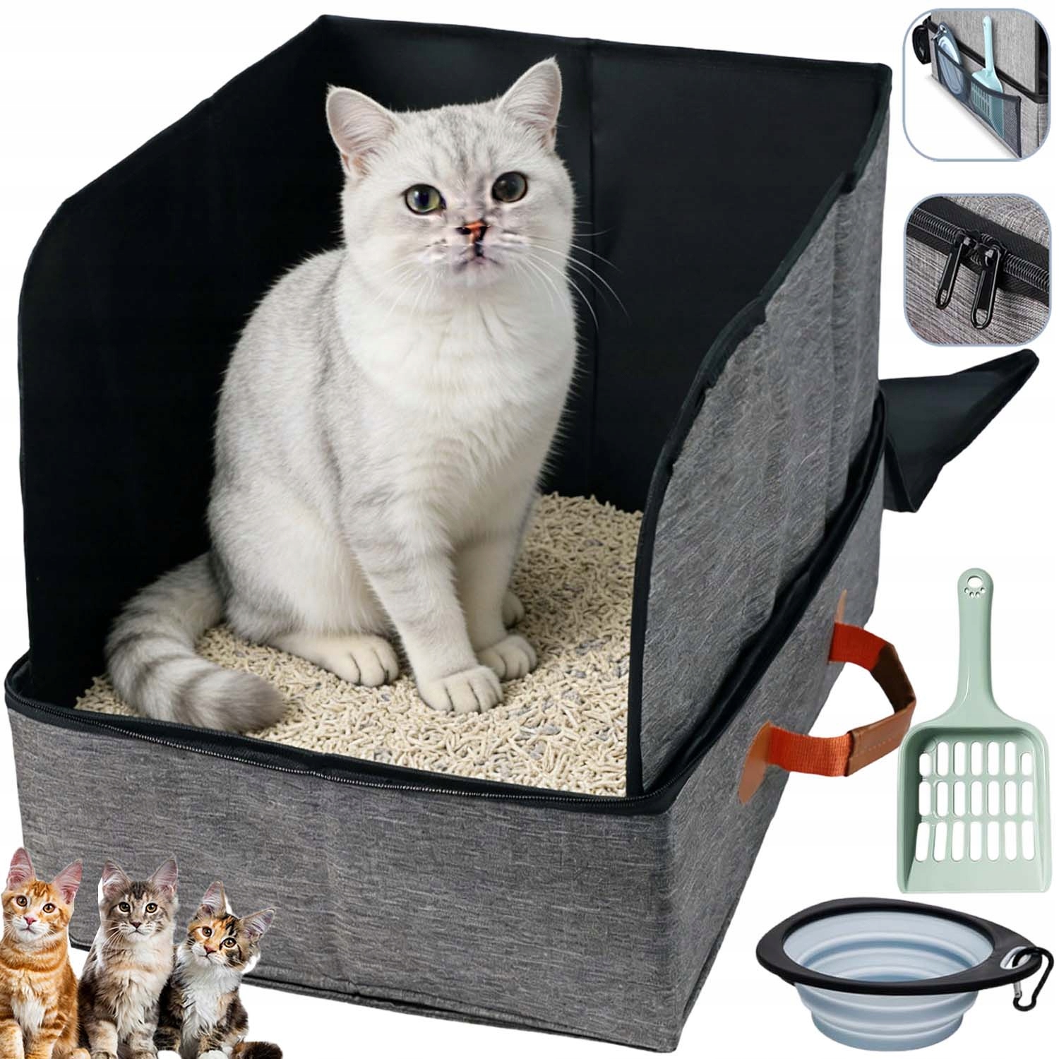 Přenosná Toaleta Pro Kočky Přepravka Pro Kočky S Víkem