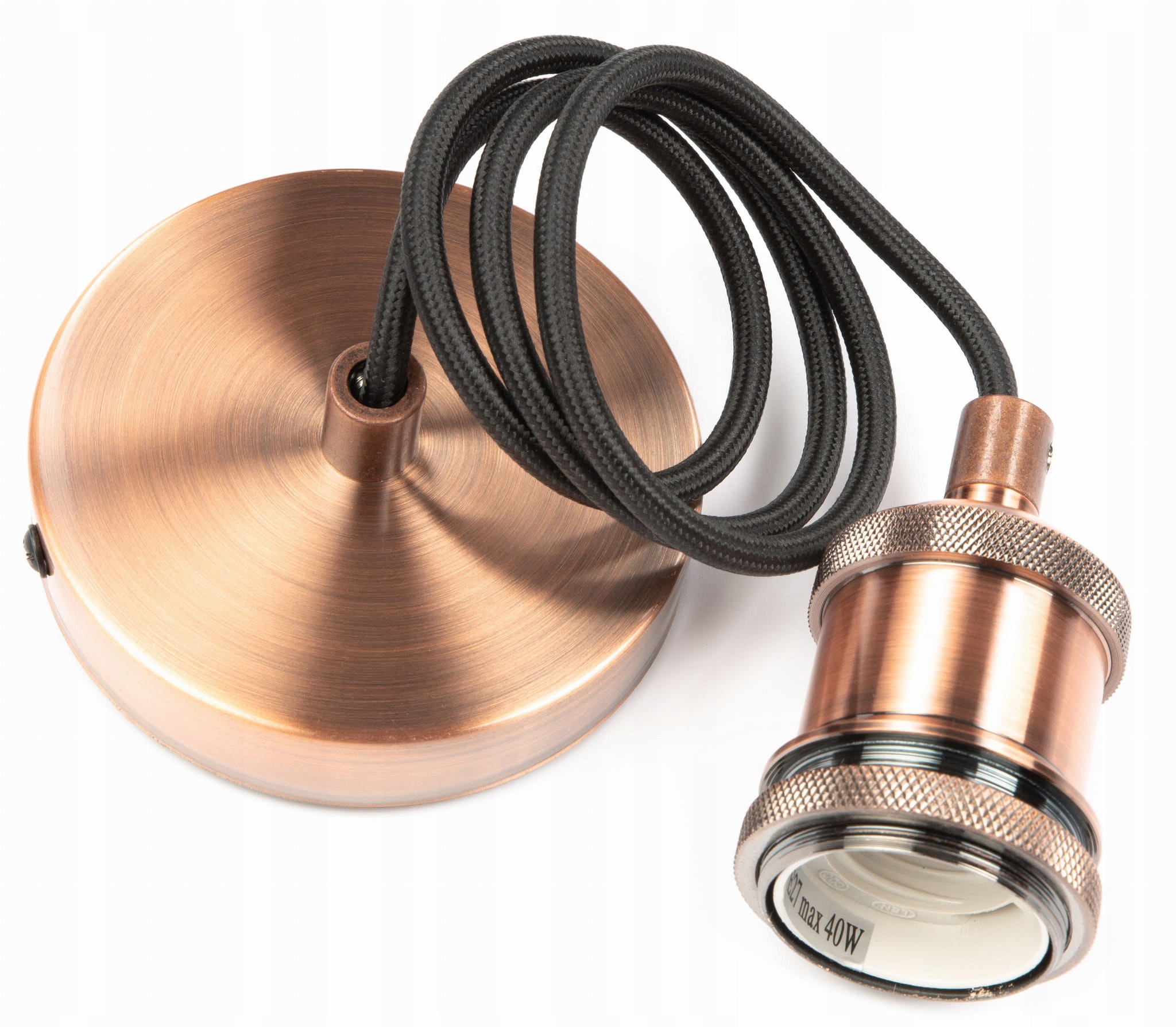 

Lampa wisząca zawieś z oprawą miedź do lampy E27