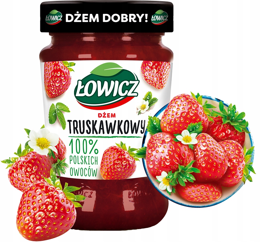 Dżem Łowicz truskawkowy minimum cukrów 280g Rodzaj dżemu, konfitury, powidła dżem