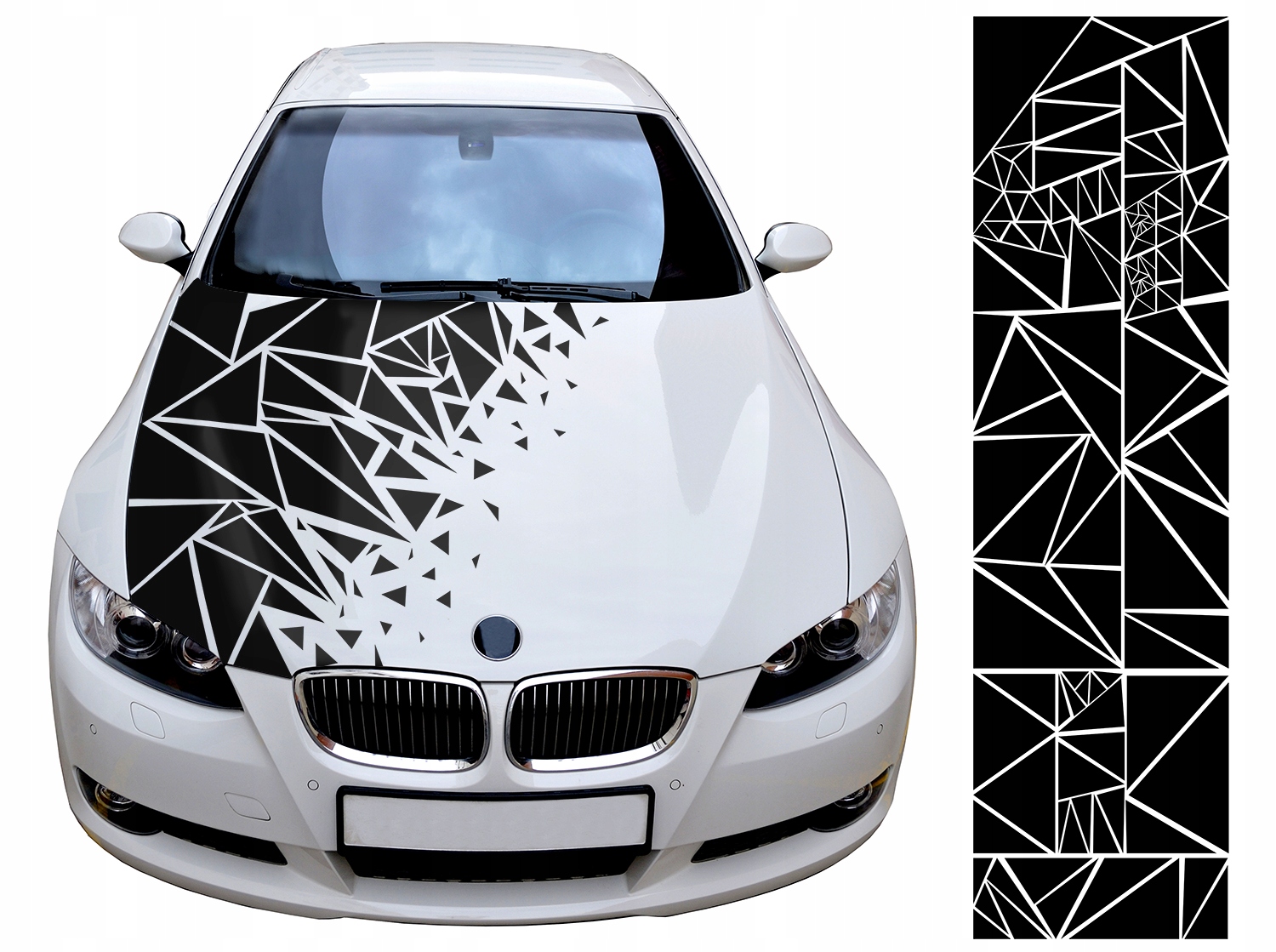 

Naklejka na Maskę Motyw Trójkąty Małe 43cmx1.55m