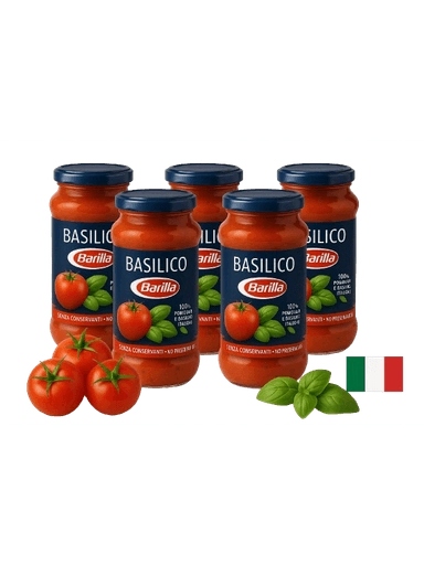 Levně 2x Omáčka s bazalkou Basillico 5x400 g Barilla
