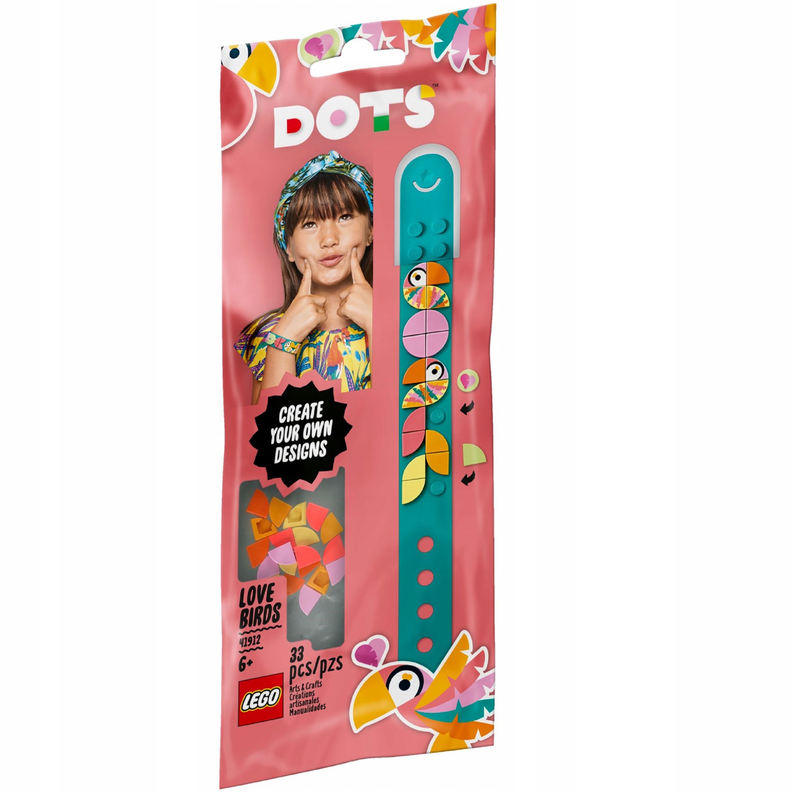 Lego Dots Bransoletka z papużkami nierozłączkami 41912