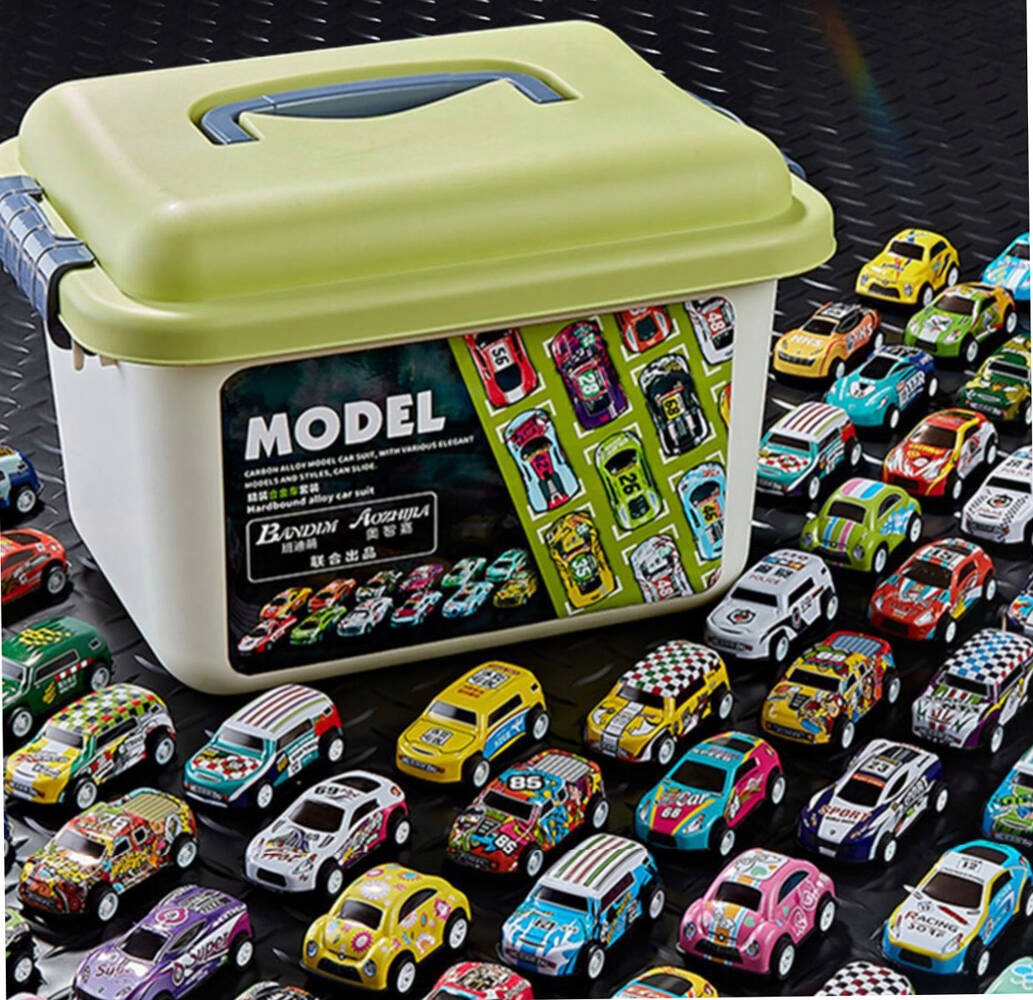 ZESTAW AUTEK z napędem W SKRZYNCE KUFERKU SAMOCHODÓW AUT Metalowe RESORAKI Marka NORIMPEX