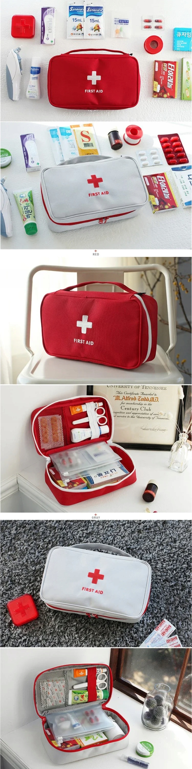 Empty Large First Aid Kits Portable Outdoor Camping Survival Disaster Wyposażenie woreczki