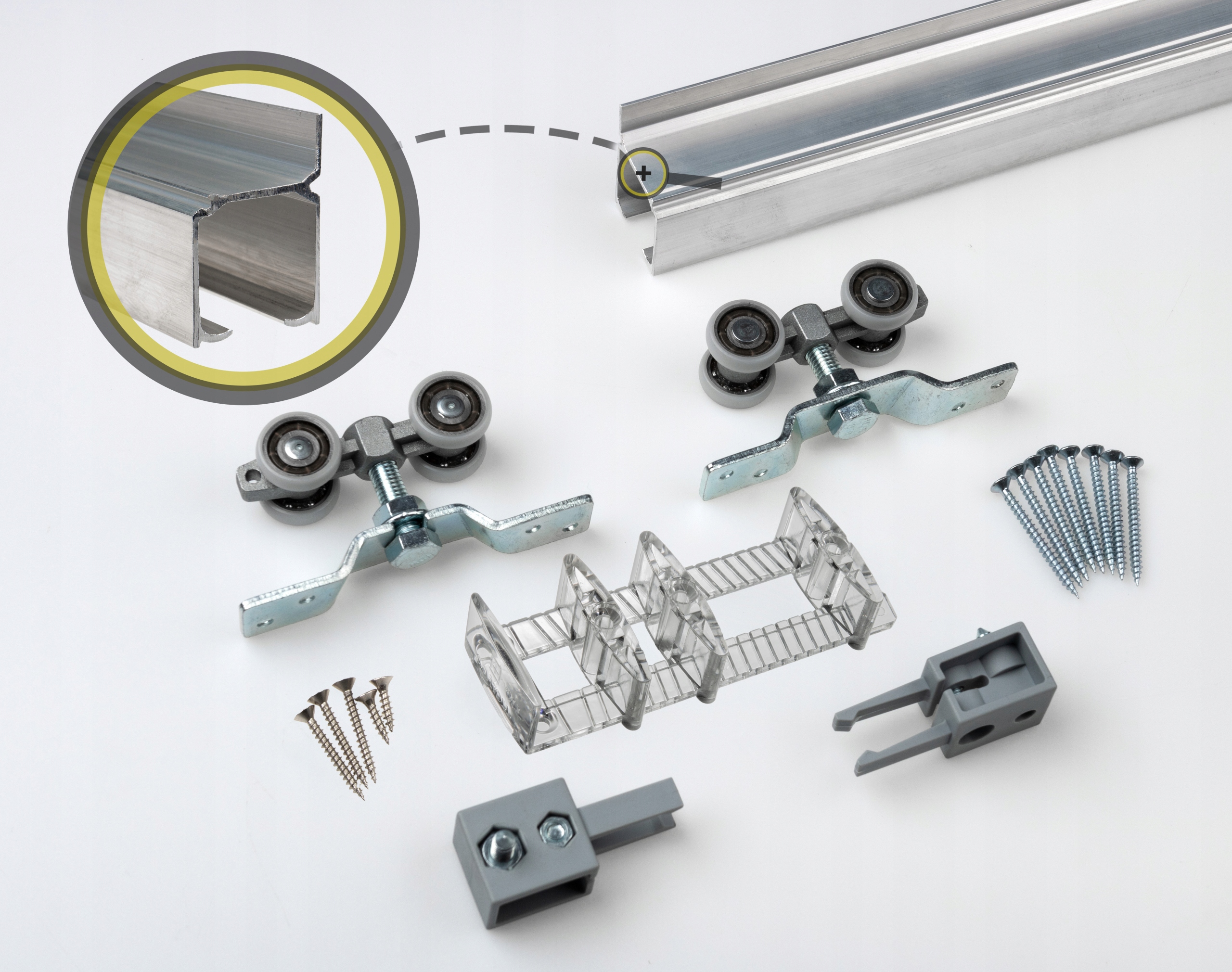 System do drzwi przesuwnych ścienny Iron 60kg 160