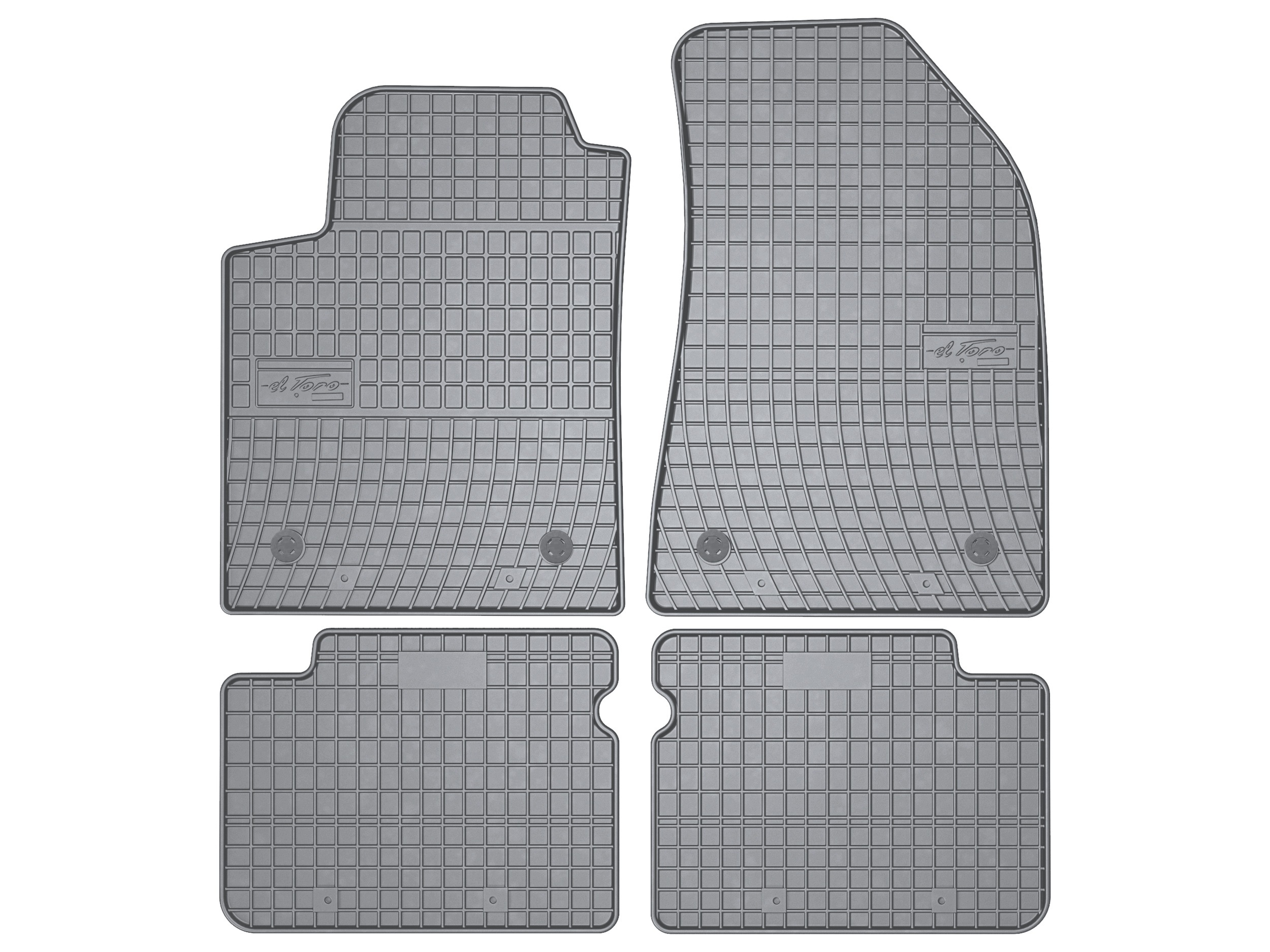 Dywaniki gumowe szare do Fiat Bravo II 2007-2012 komplet 4 szt. SolidPRO