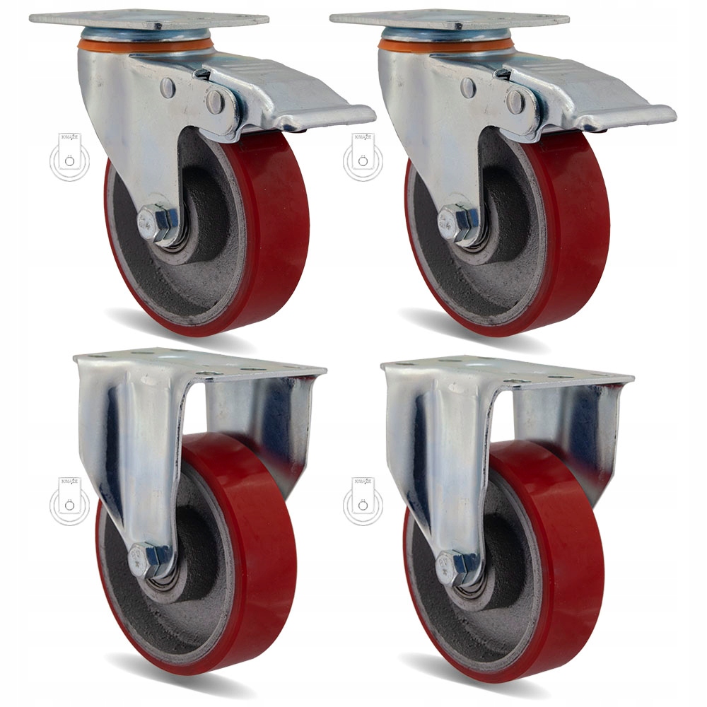 23HZPU100K2 Kolo fi100 regálový vozík Sada 4 kusů