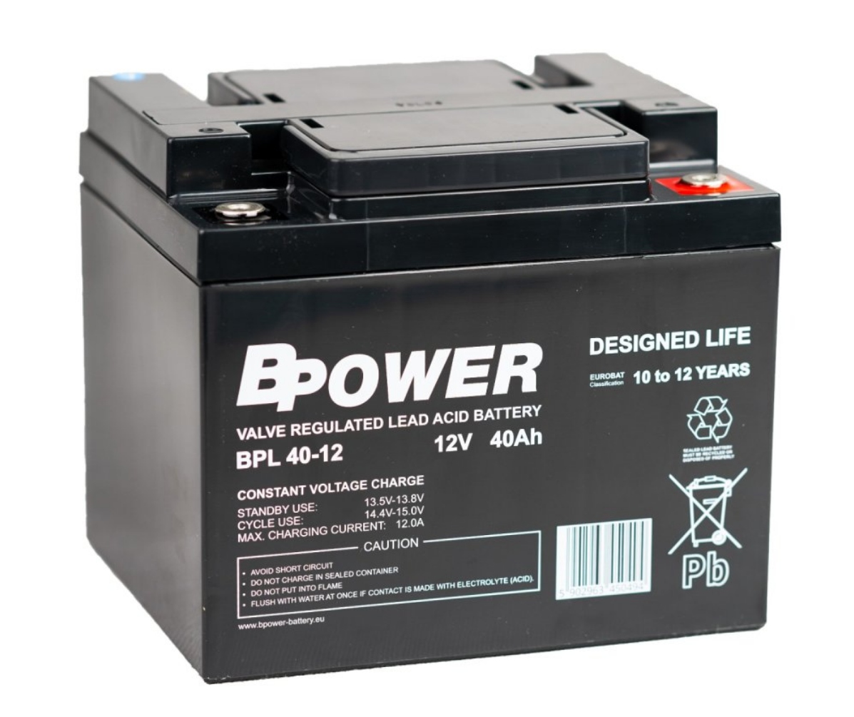 Bpower BPL40-12 40Ah Agm 12V akumulator do wózka inwalidzkiego skutera