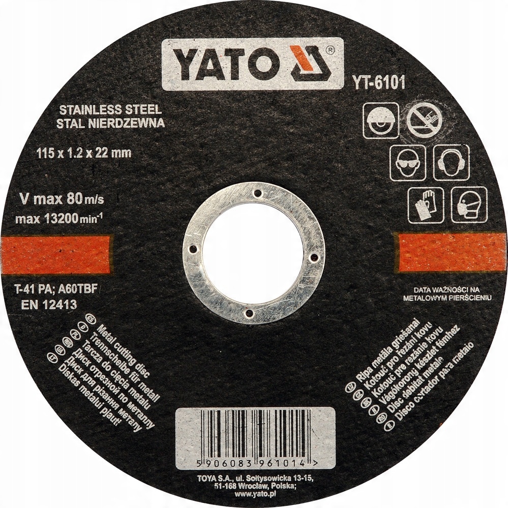 

Yato Tarcza Do Ciec.met I Stali Nierd 115X1,2 YT-6