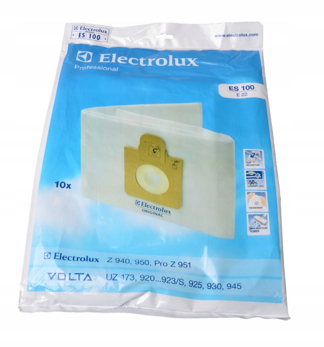 

Worki ES100 10szt. do Electrolux, Nilfisk, Karcher