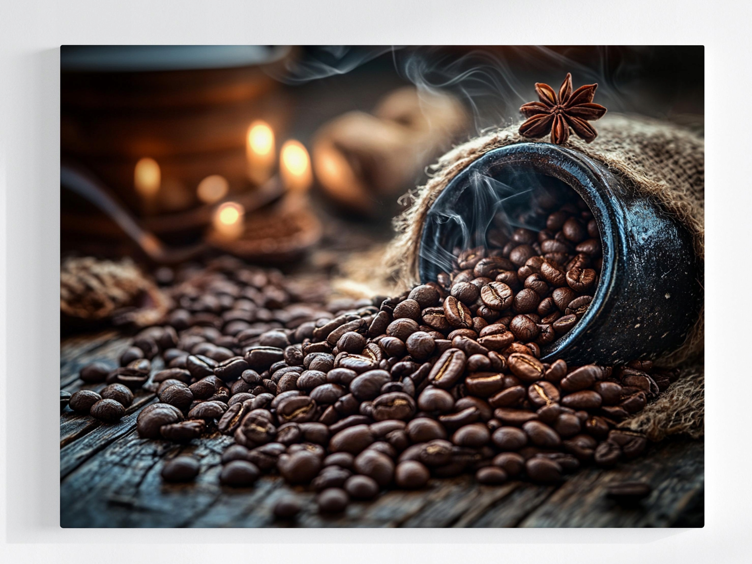 Obraz Na Plátně Canvas Káva Zrna Arabica Robusta Kavárna Oheň 100x75