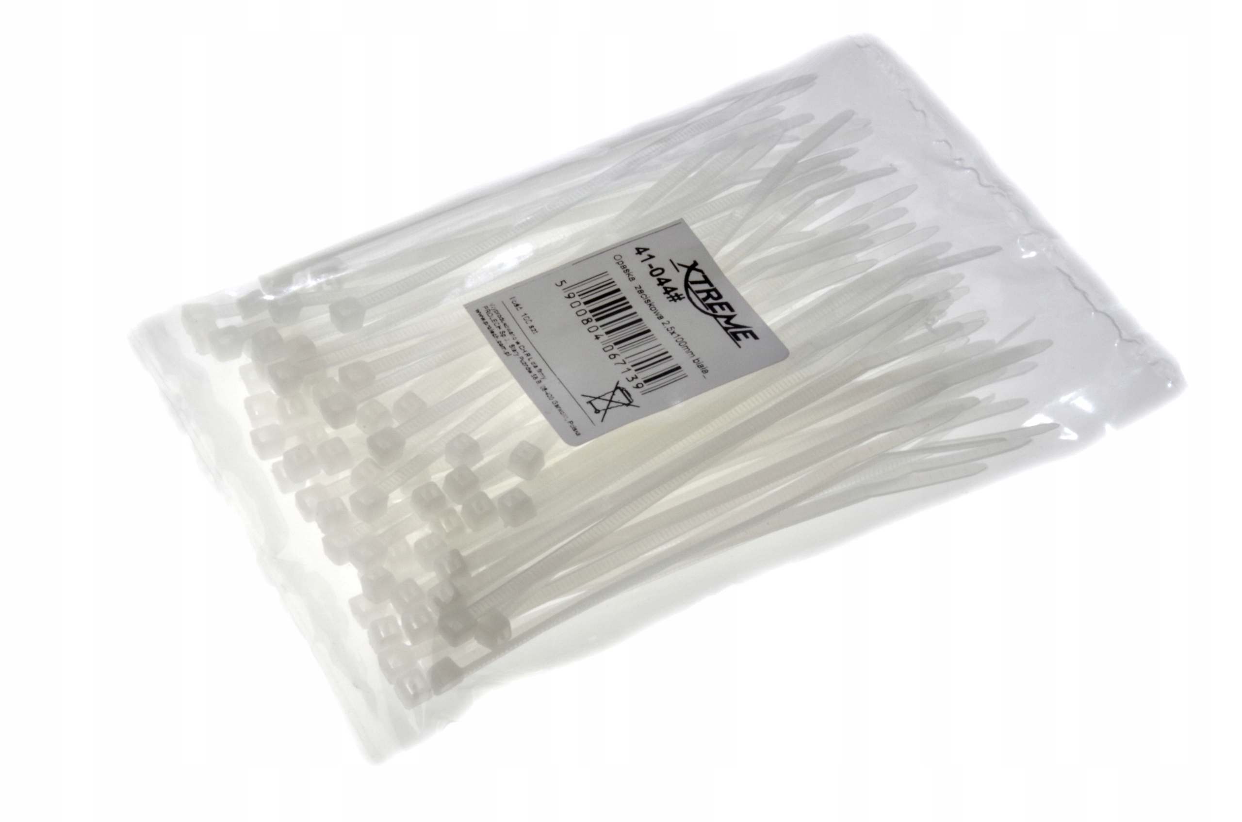 

Opaski zaciskowe do kabli 2.5/100mm białe 100 szt.