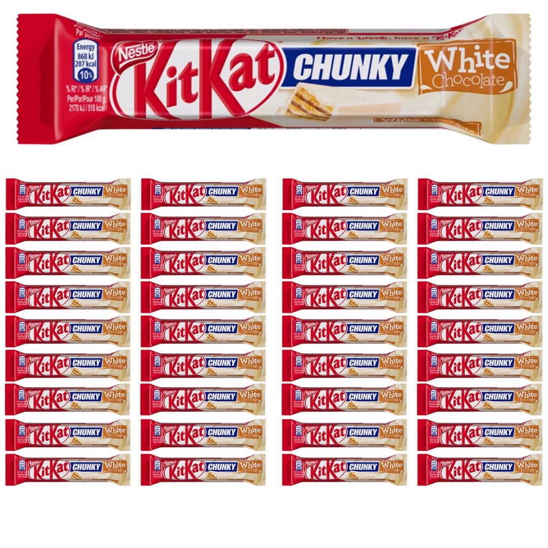 Levně KitKat Chunky Vaflová tyčinka v bílé čokoládě 40 g x 36 kusů