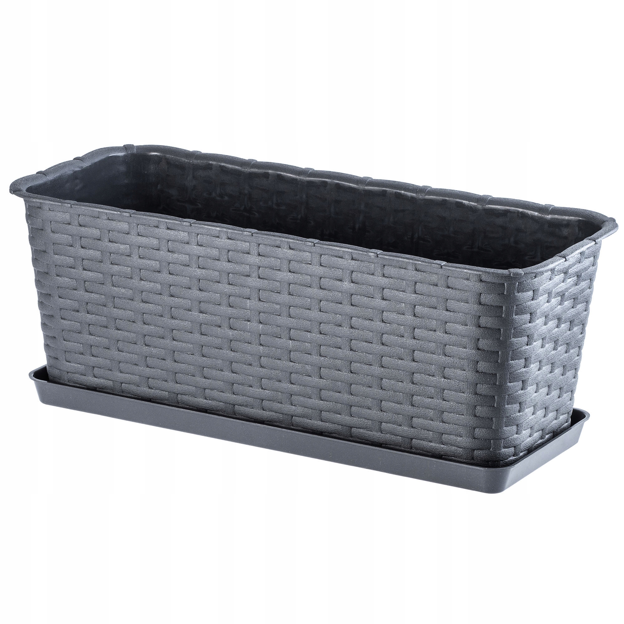 DONICZKA BALKONOWA SKRZYNKA PODSTAWKA GRAFIT 40cm Długość 40 cm