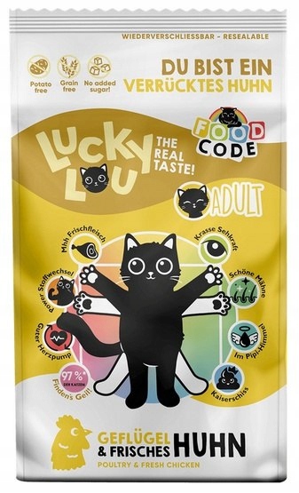Levně Lucky Lou Food Code Lifestage Adult Drůbeží & Kuře 1,7kg