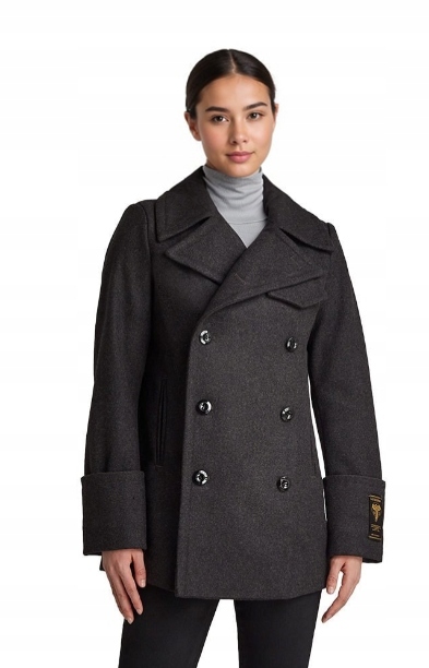 G-star Raw Šedý Klasický Kabát S Vlnou A Podšívkou M J7G