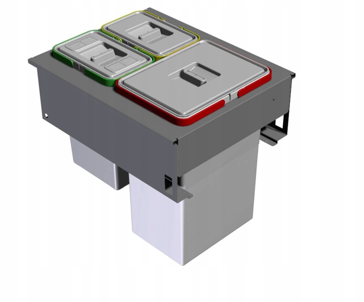 Kosz na śmieci do zabudowy do szafki 45 Elletipi sortownik 40L 1x24 2x8l Le