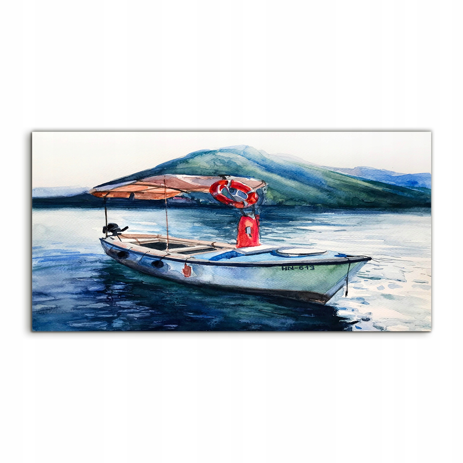 

Obraz 100x50 z grafiką Łódka Statek Morze wiszący