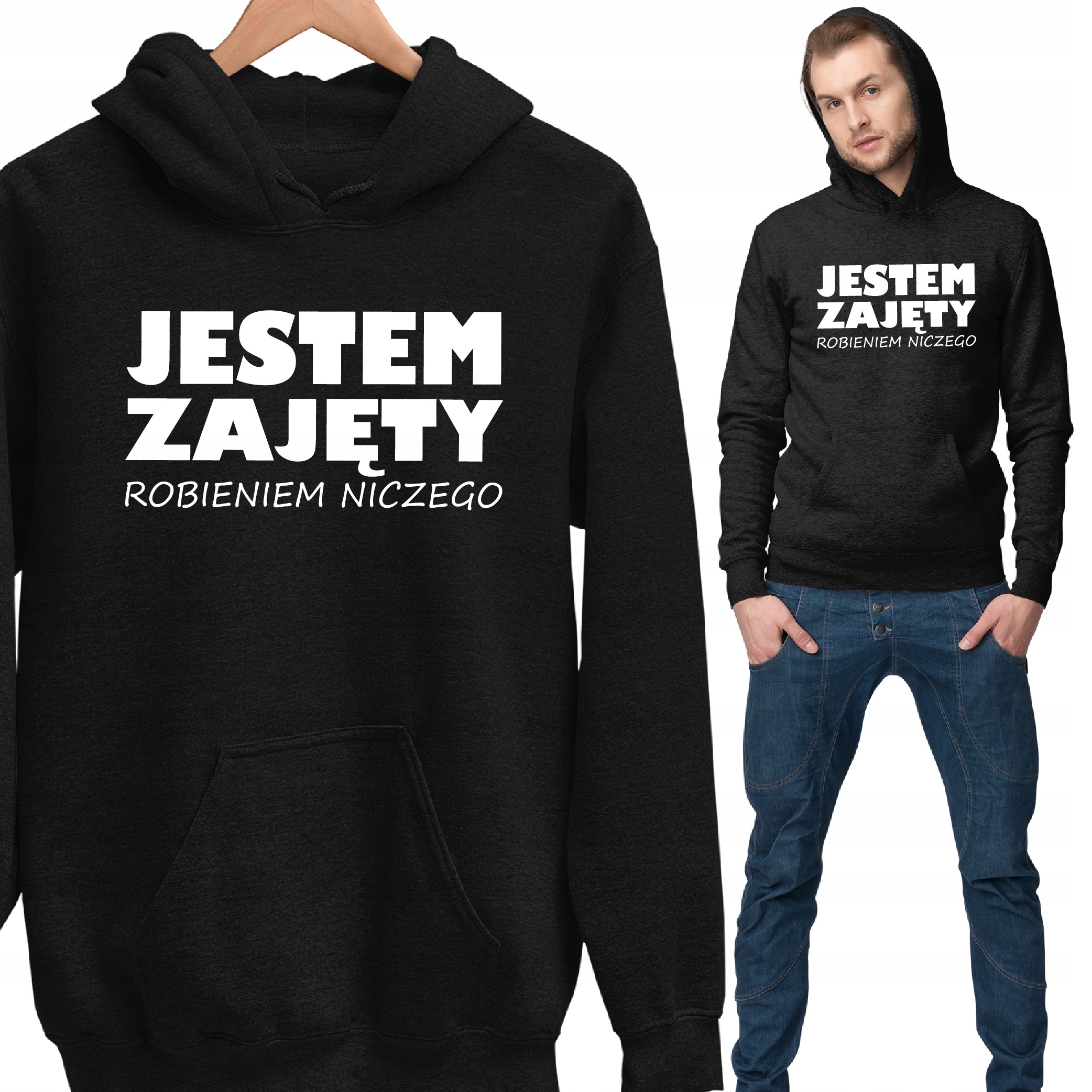 

Śmieszna Bluza Jestem Zajęty Robieniem Niczego Mąż