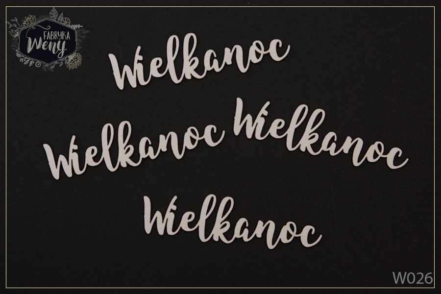 Tekturka W026 napis Wielkanoc 2 4 szt
