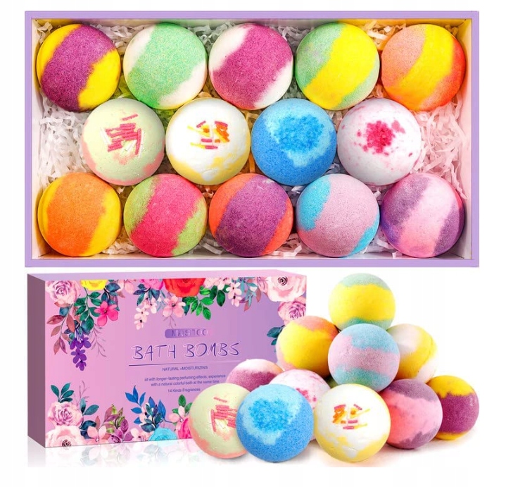 14 kusů koupelových koulí do koupele s přírodním olejem z pěny