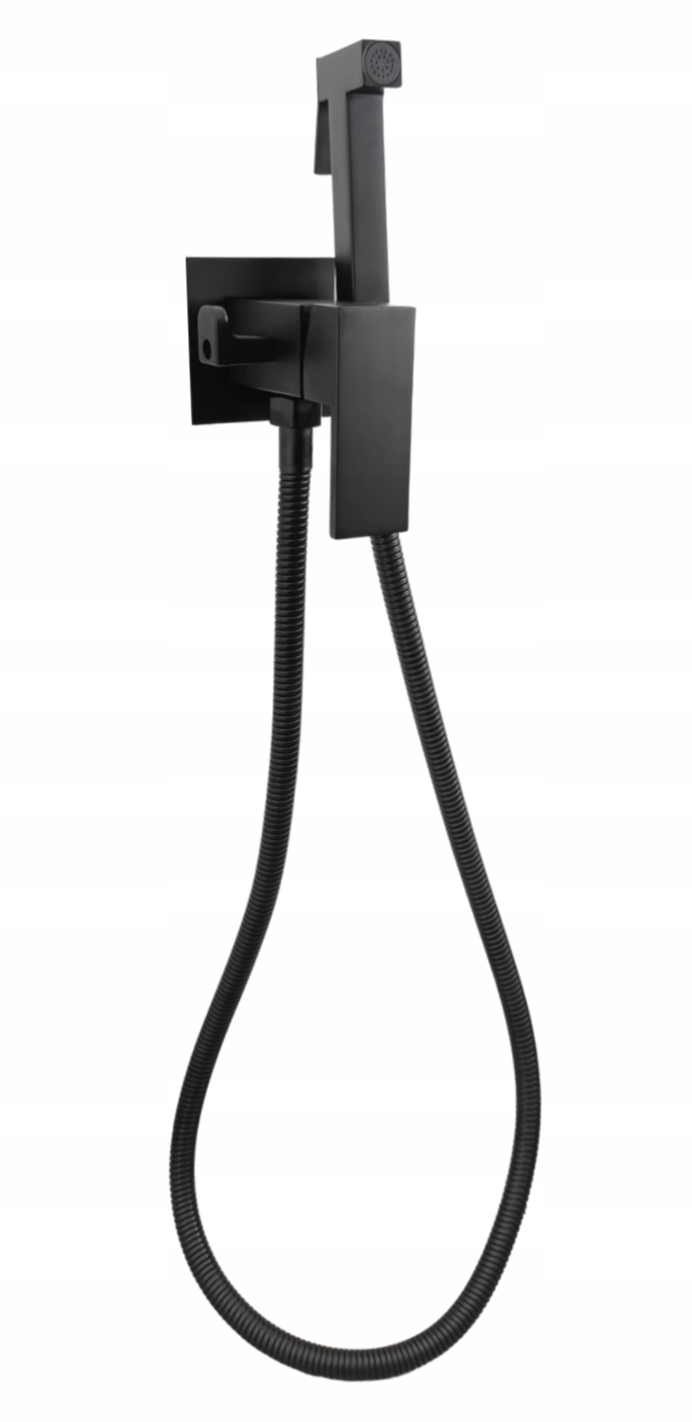 Bateria Bidetowa podtynkowa czarna z wieszakiem na ręcznik Marka Stellman