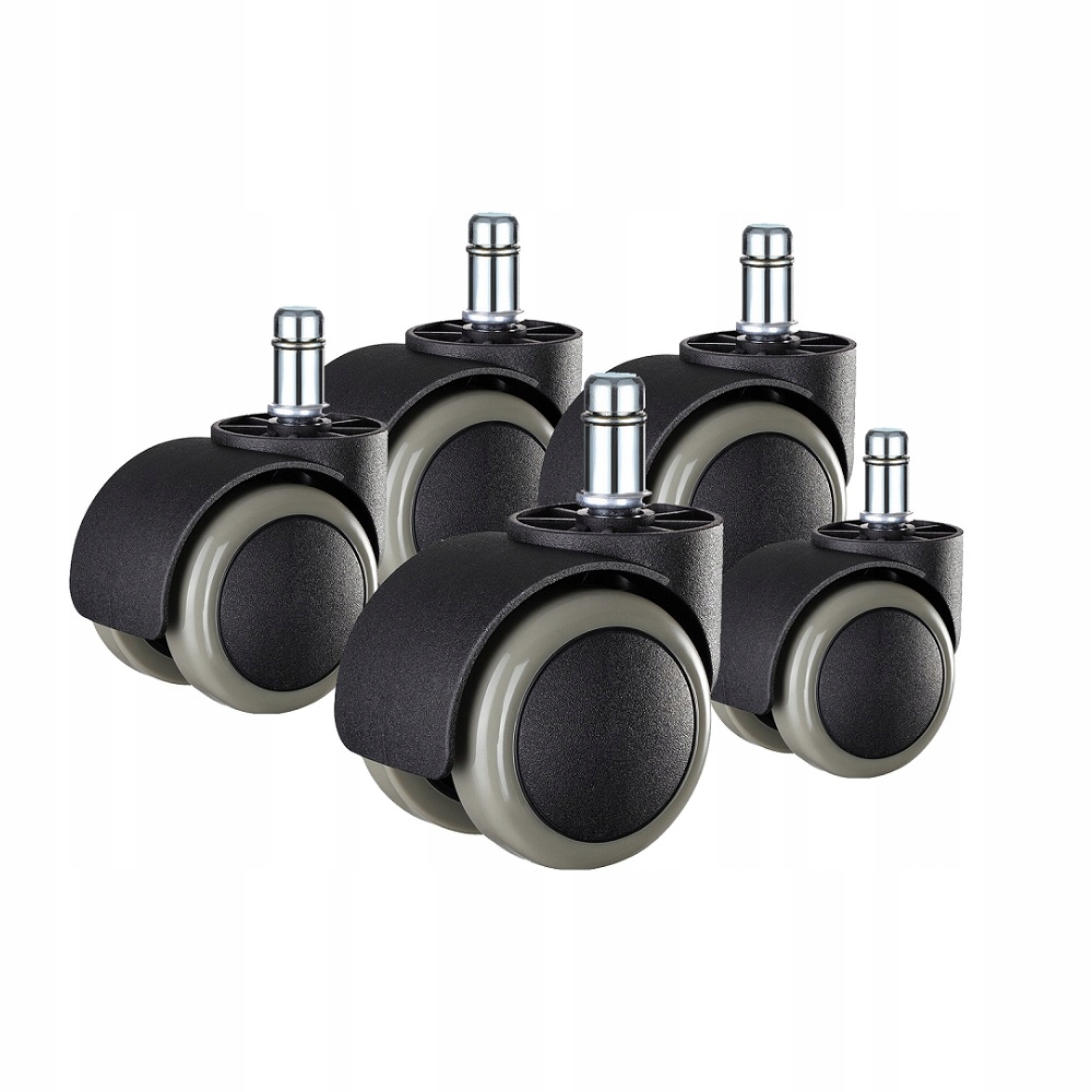 Kółka do Fotela Kauczuk Guma 11mm 5szt Kolor szary