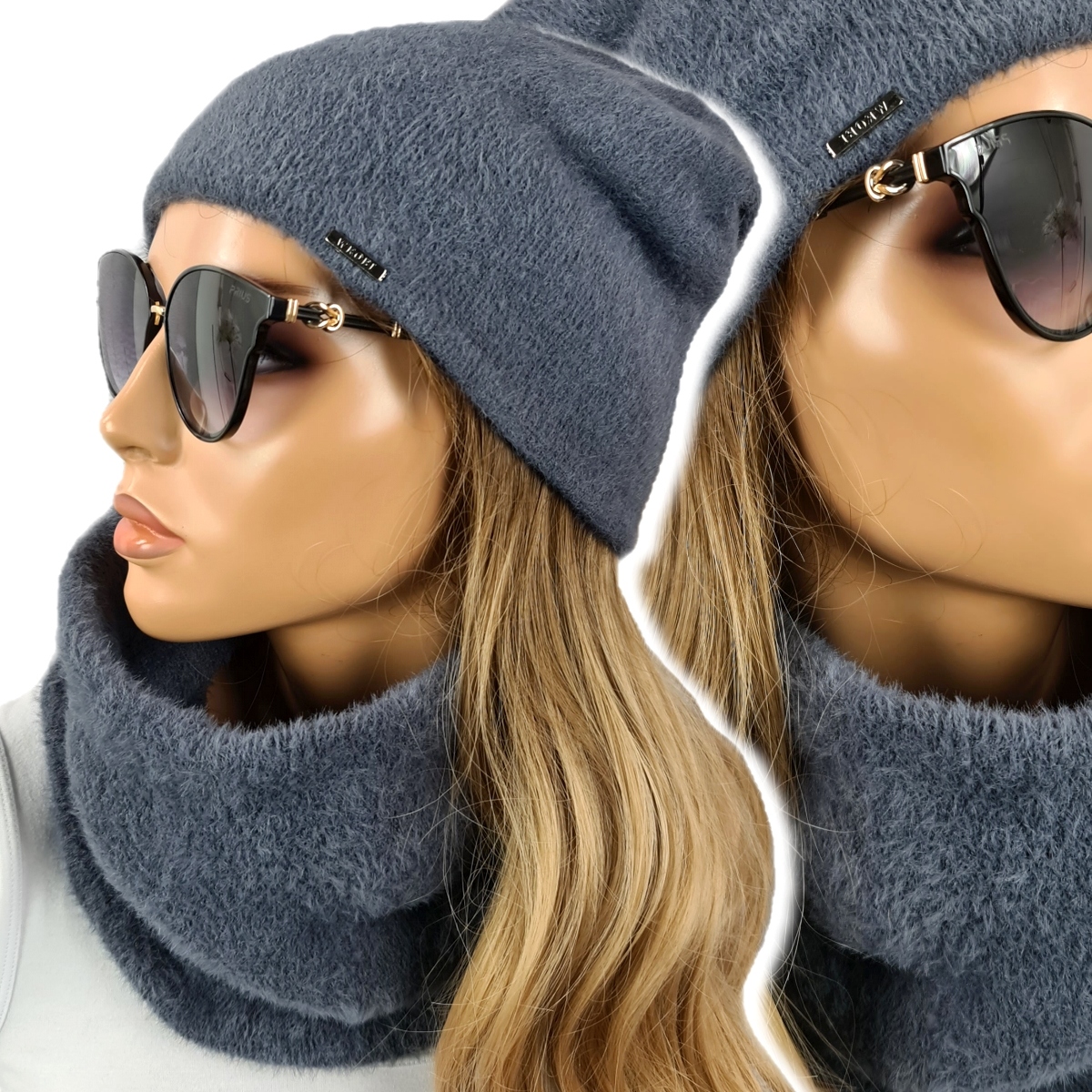 

Alpaka Komplet Czapka + Komin zimowy Adel Kolory