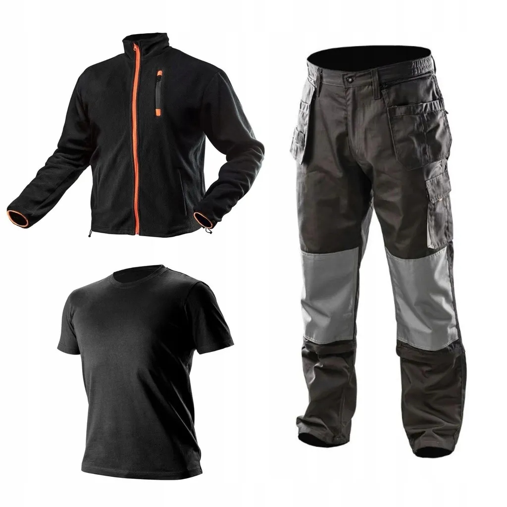Komplet męskiej odzieży roboczej Bhp L Neo spodnie bluza i t-shirt do pracy