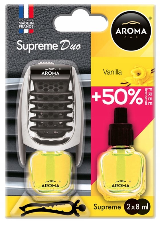 

Aroma Supreme Duo Vanilia Odświeżacz samochodowy