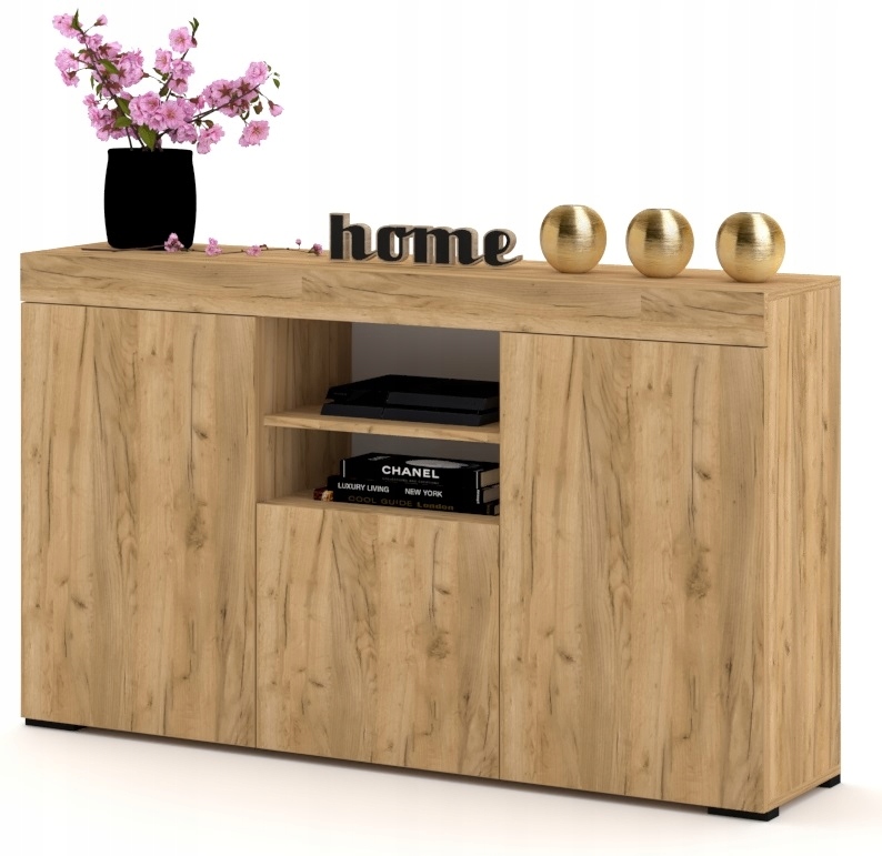 Velký dub Zlatý Craft Komoda Police Frida 135