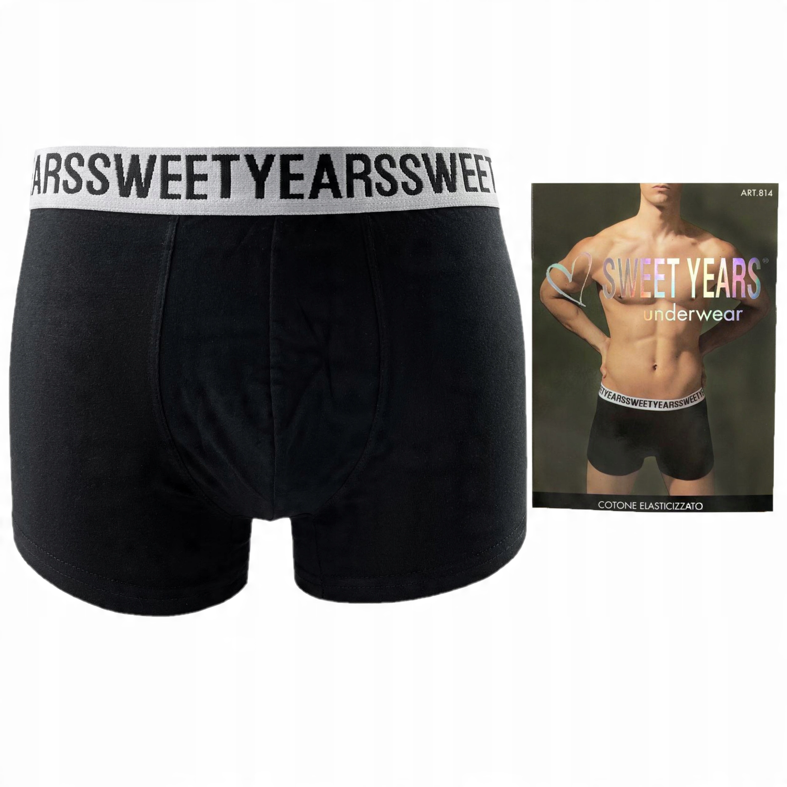 

Czarne Sportowe Młodzieżowe Bokserki Sweet Years M