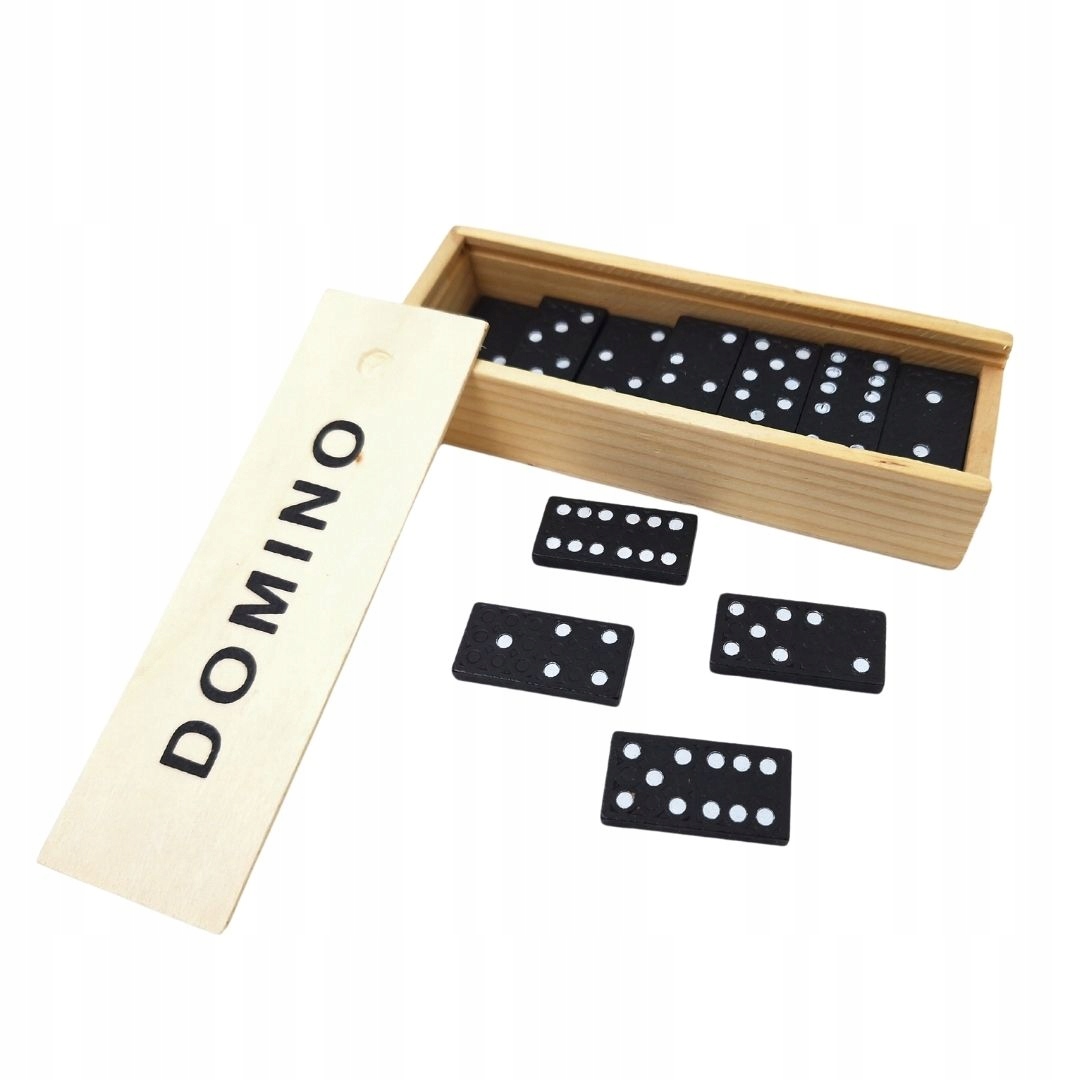 Domino w pudełku drewnianym Typ Podstawa