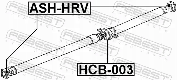 FEBEST PODPORA WAŁU HCB-003 Numer katalogowy części HCB-003