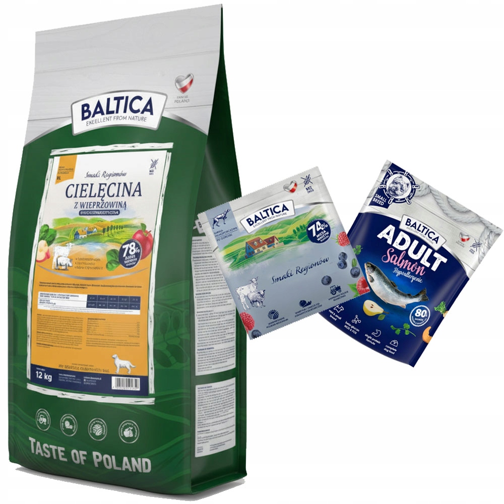 Levně Baltica Příchutě Regionů Telecí S Vepřovým Masem XL 12 kg Velké Obří Plemena