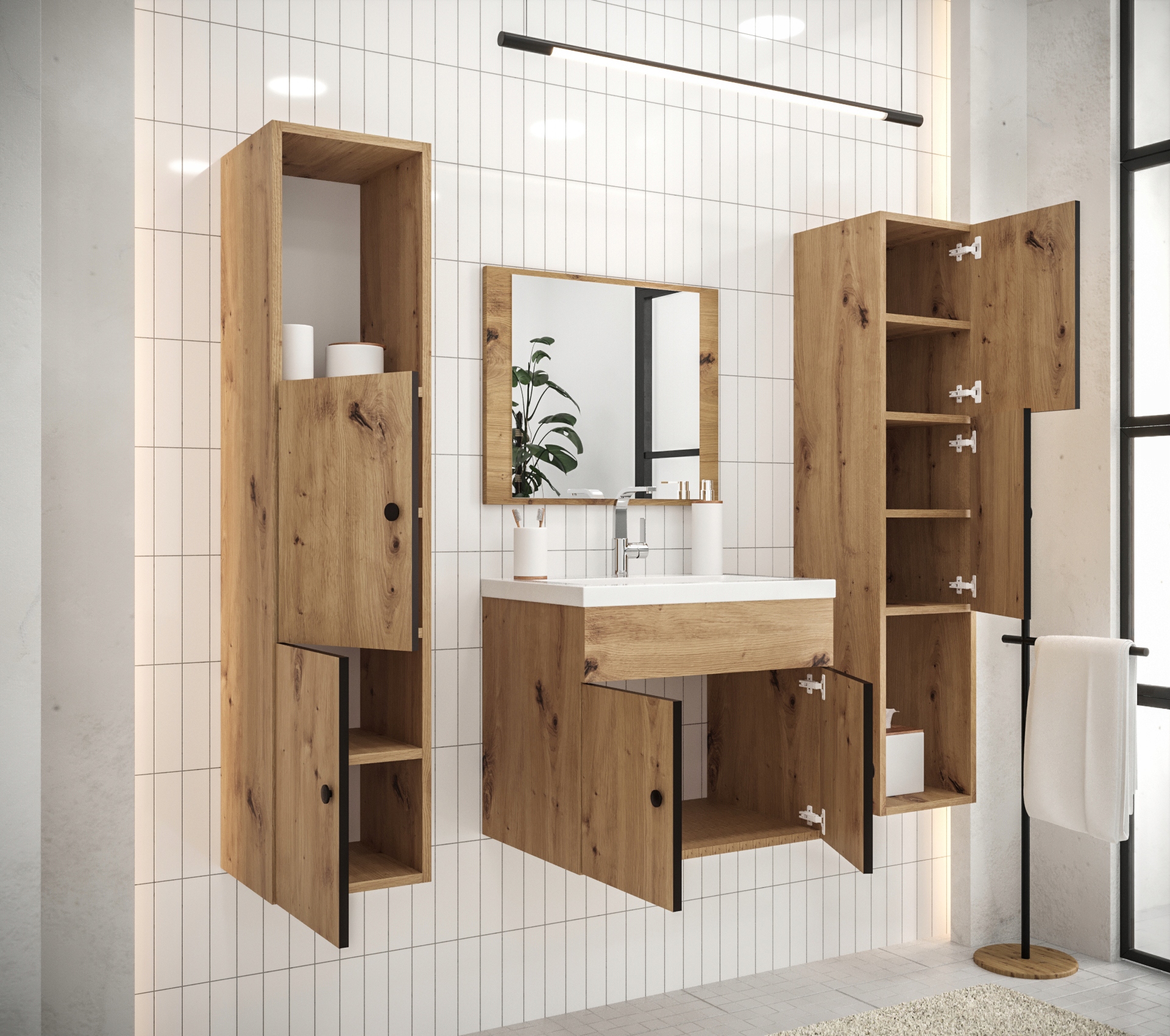 Meble łazienkowe CARLOS zestaw 1 Materiał inny