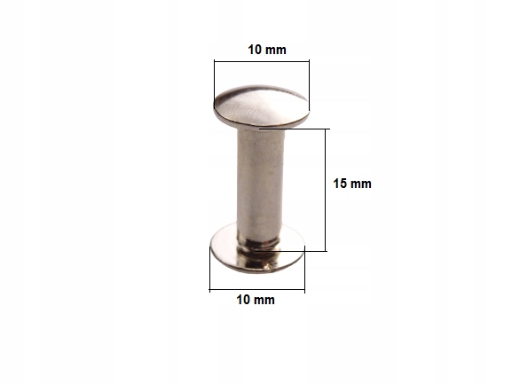 Nity skręcane śruba do paska 15 mm 1 szt srebrny Kod producenta Nity skręcane 15 mm / 1 szt srebrny