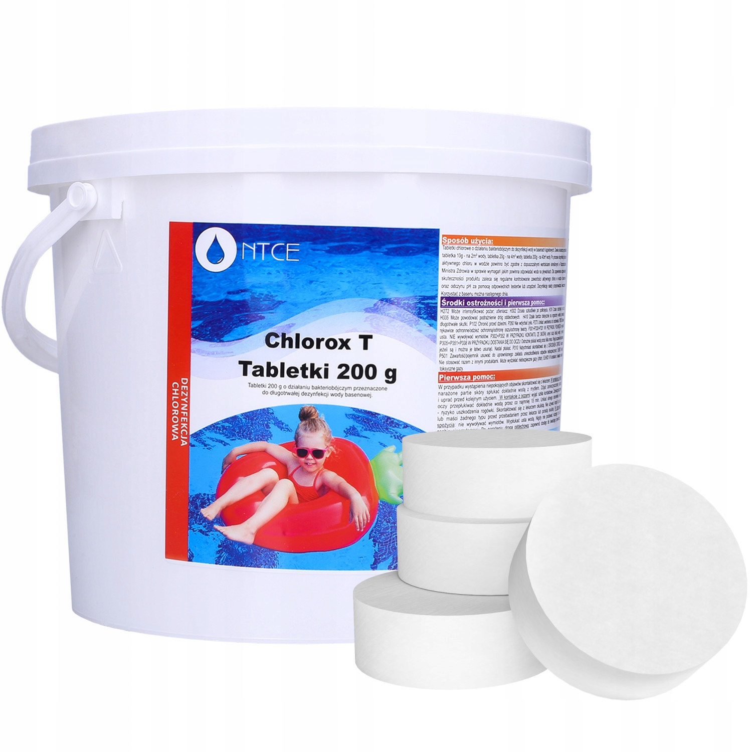Chlor do basenu 3kg 200g tabletki do basenu chemia basenowa do jacuzzi