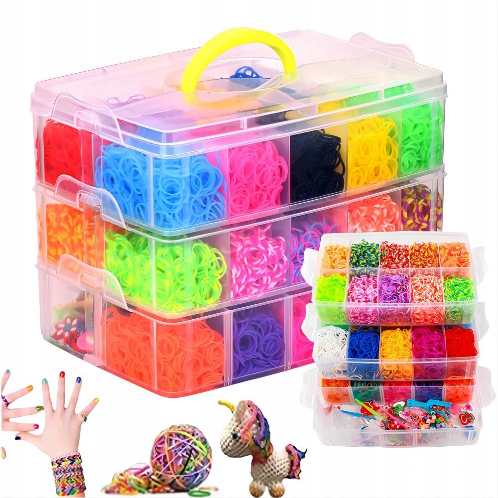 Sada Na Výrobu Náramků Gumičky Pro Děti 15000 Pcs