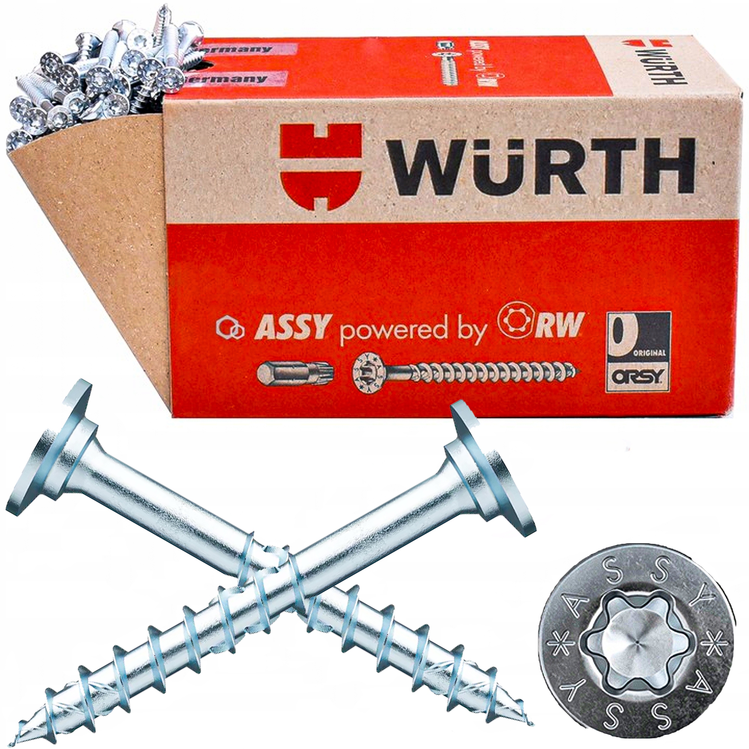 Univerzální šroub pro dřevo Assy Wh II 8X160/80 50 Ks Wurth