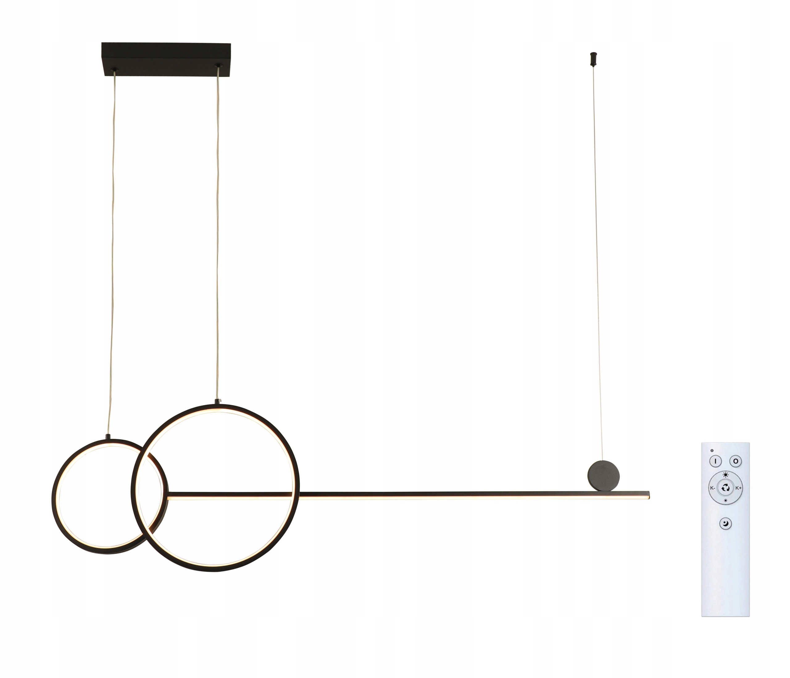 Lampa wisząca Led długa liniowa nad stół nowoczesna ring okrąg 114cm Wobako