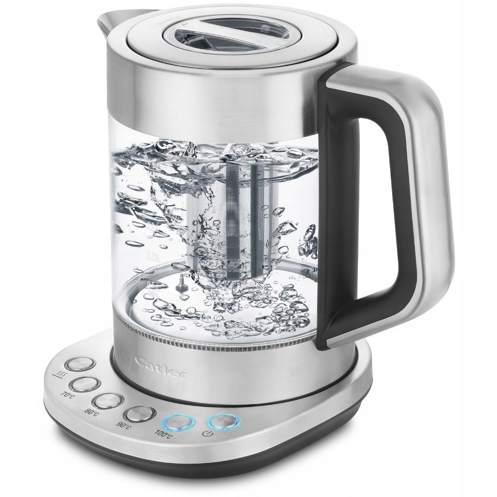 Czajnik elektryczny szklany z zaparzaczem Catler Ke 510 2200W 1,5l panel