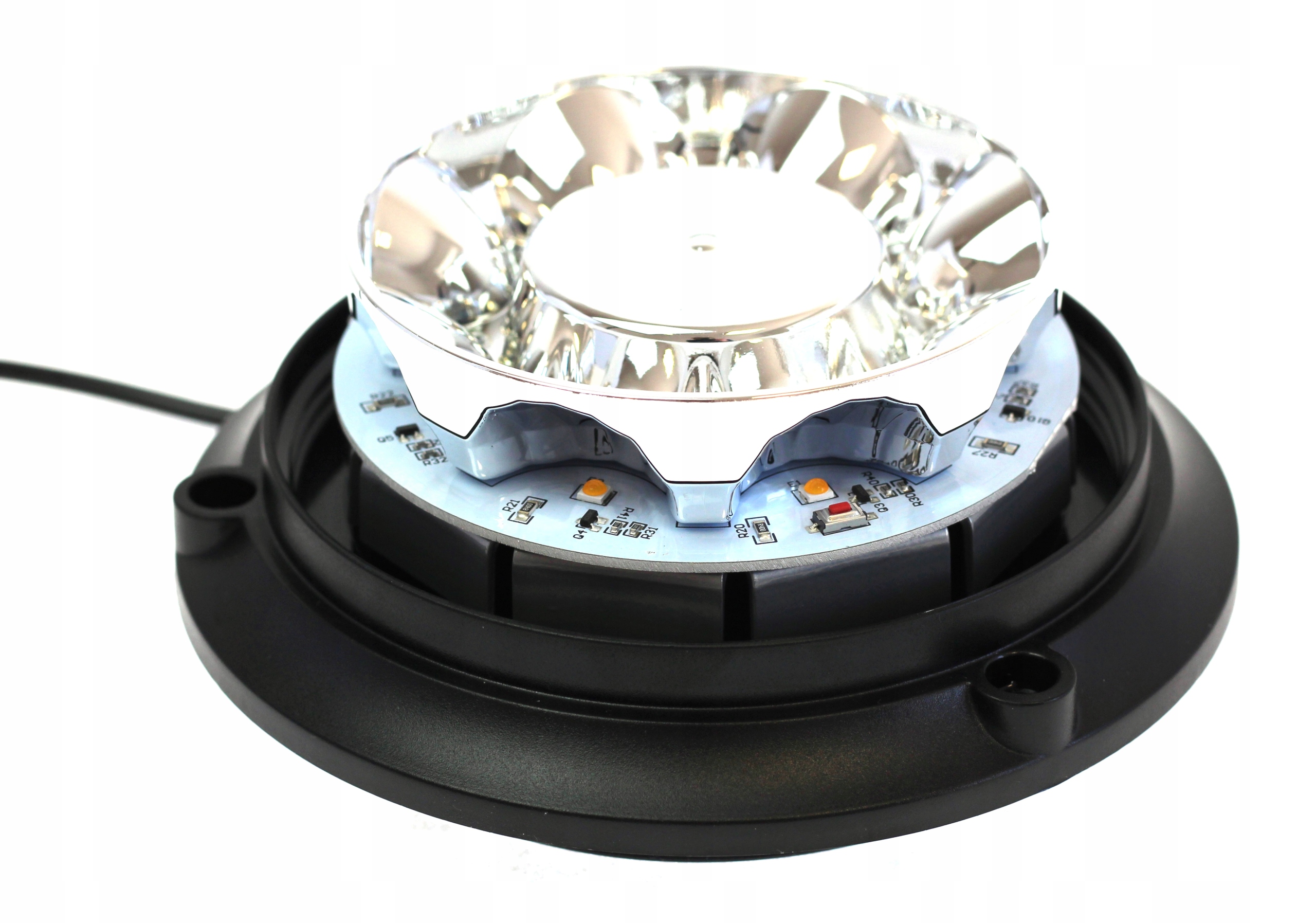 LAMPA OSTRZEGAWCZA KOGUT PLASKI LED 12 24V MAGNES Light Source LED